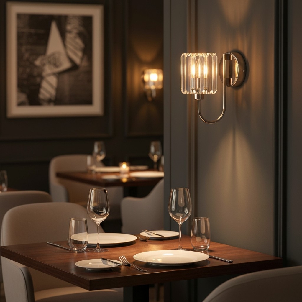 Tracian Wall Mount Sconce with Cut-Glass Shade - Timeless Lighting for Entryways and Living Areas T843