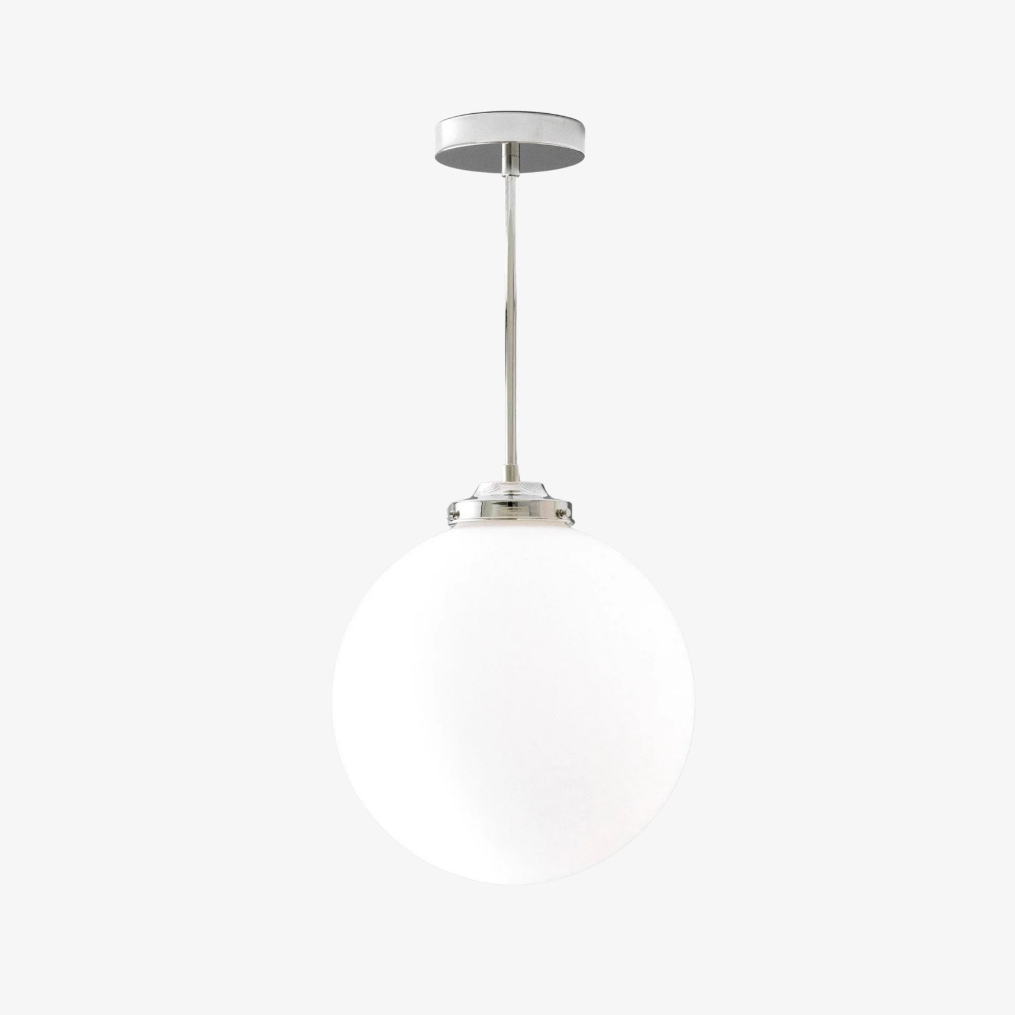 Glorica Glass 12 Inch Globe Ceiling Light - Frosted Glass Art Deco Pendant And Flush Mount T362
