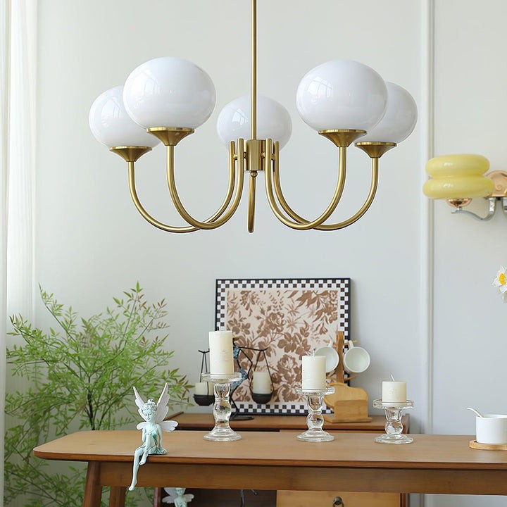 Bauhaus Glass Ball Marshmallow Chandelier S200
