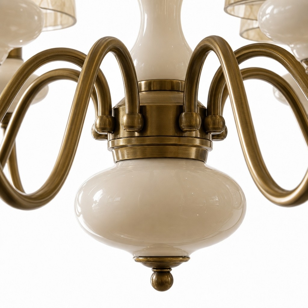 Shellure Retro Shell Texture Chandelier - Sculptural Coastal Home Lighting Fixture T2203