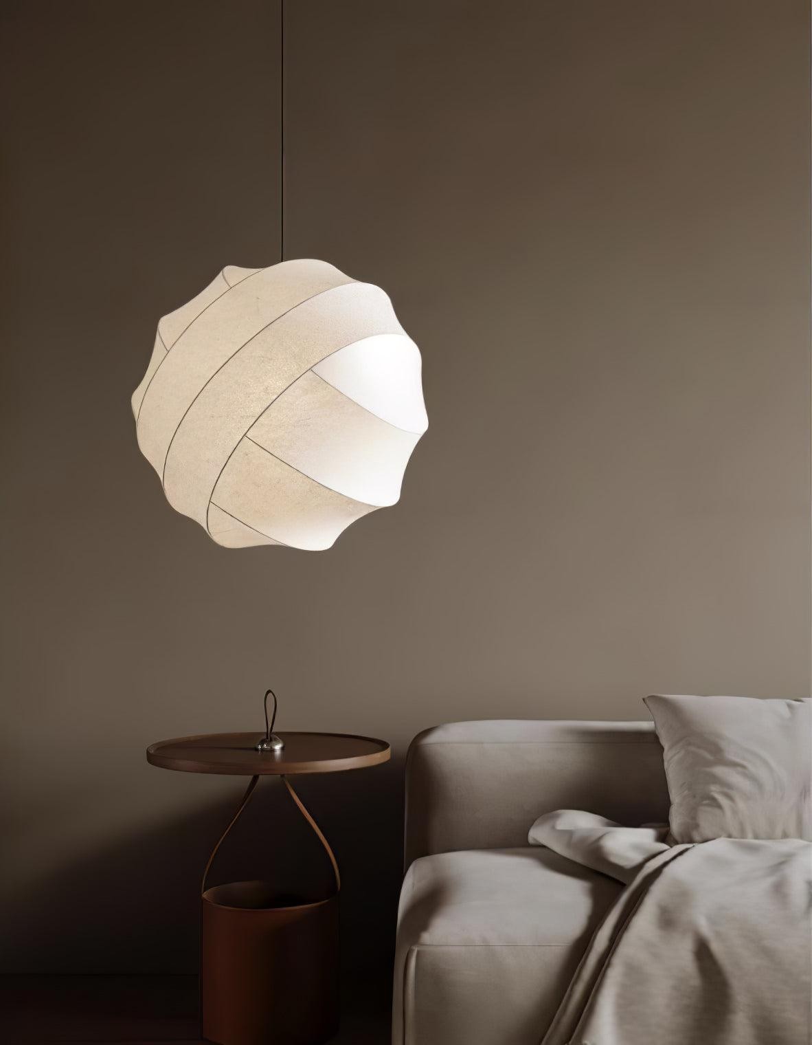 Wabi-Sabi Style Fiber Cocoon Pendant Lamp M400