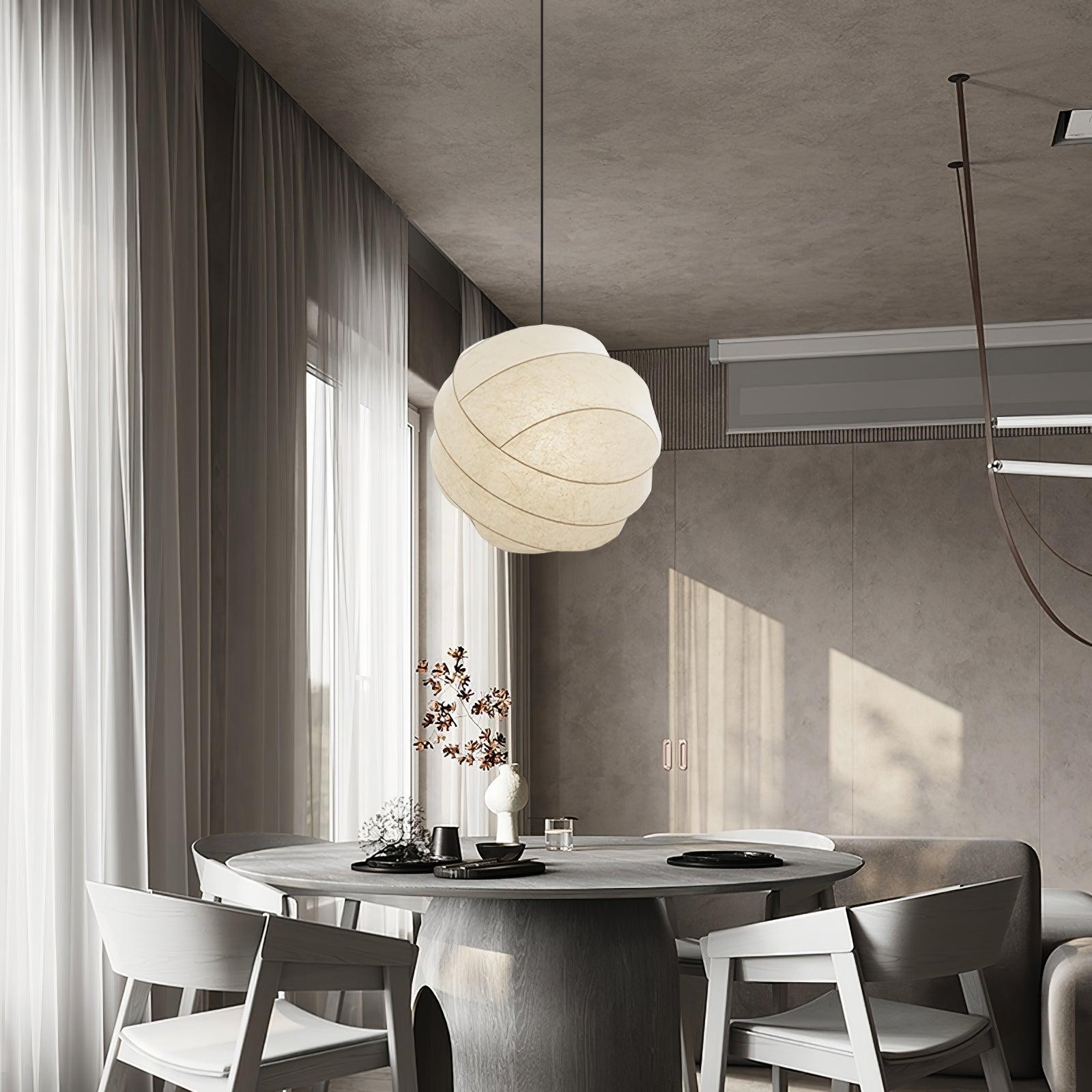 Wabi-Sabi Style Fiber Cocoon Pendant Lamp M400