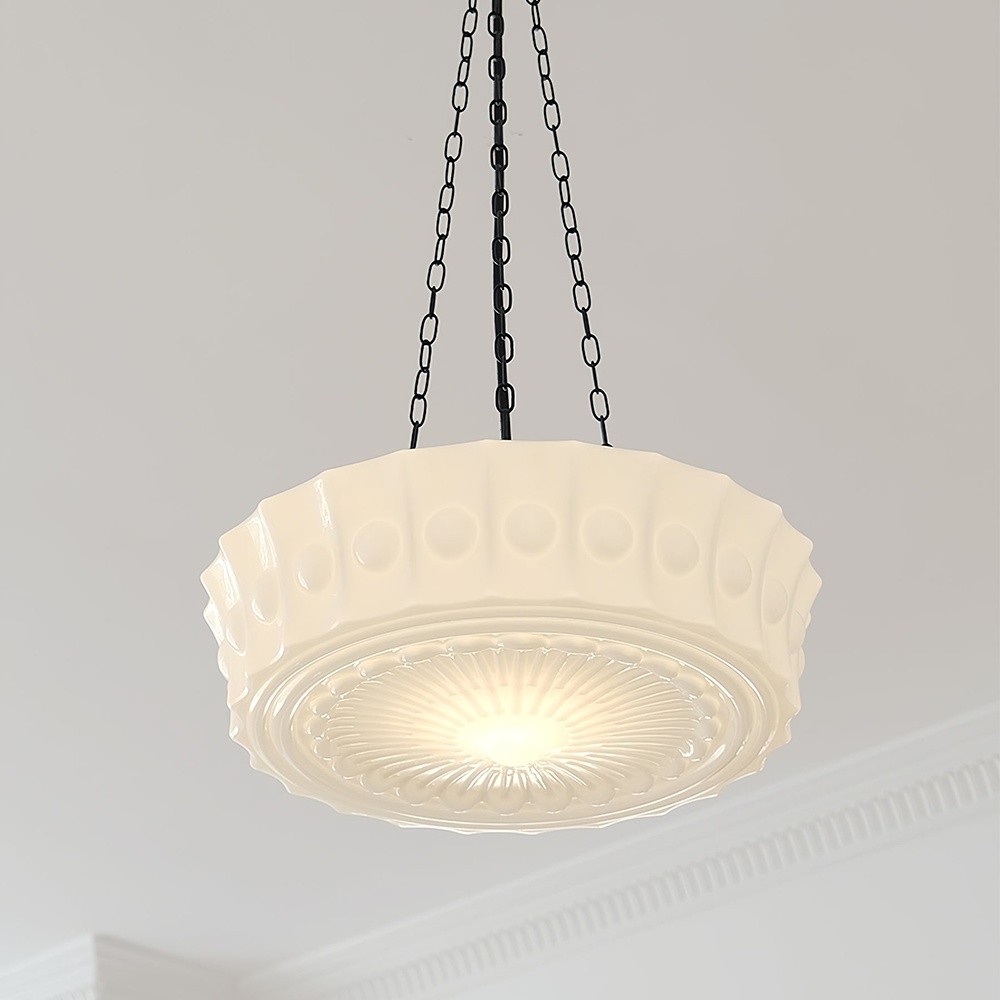 Iron Glass Cylinder Shade Chandelier G14