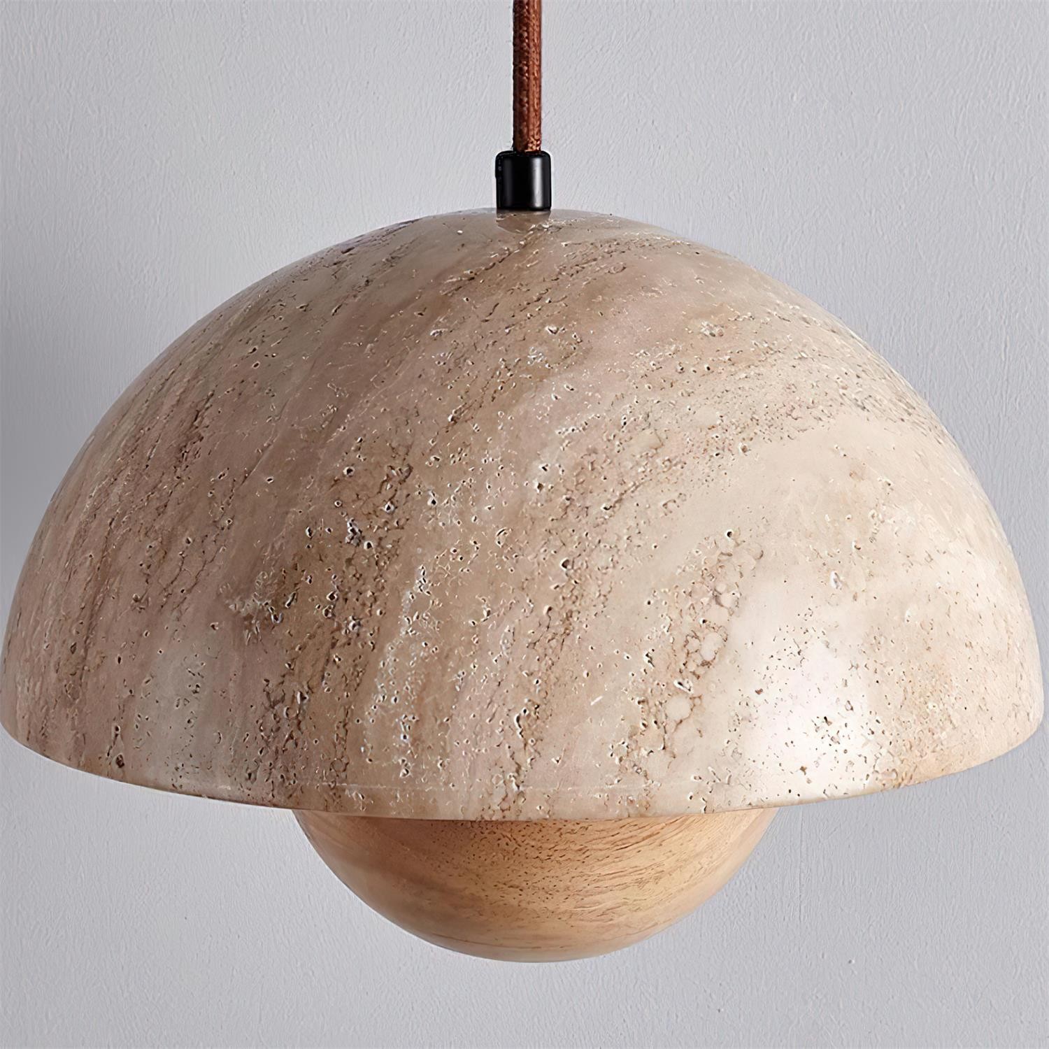 Semicircular Pendant Lamp - Modern Travertine Living Room G70