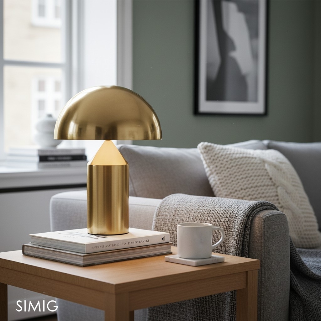HaloVell Table Lamp Sculptural Dome - Modern Bedroom Lighting