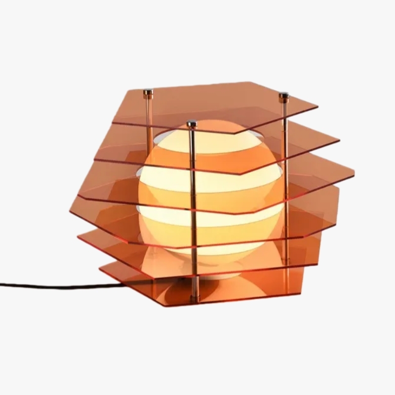 Sunset Geometric Ambient Table Lamp - Colorful Acrylic Decorative Lighting Fixture S375