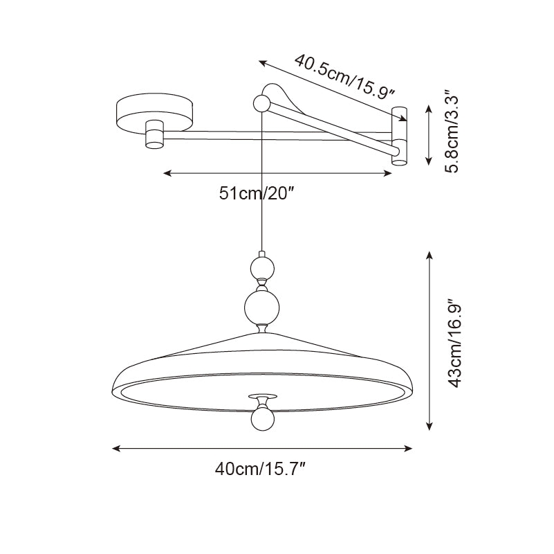 Hover Swing Arm Pendant Lamp T1287