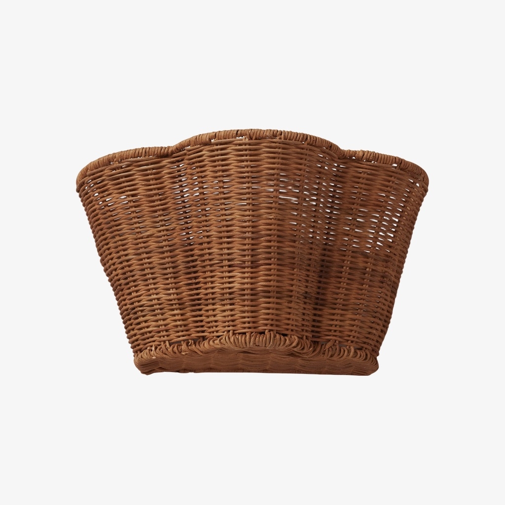 Wickara Woven Wall Sconce - Scalloped Basket Shade Wall Light for Bedroom T675