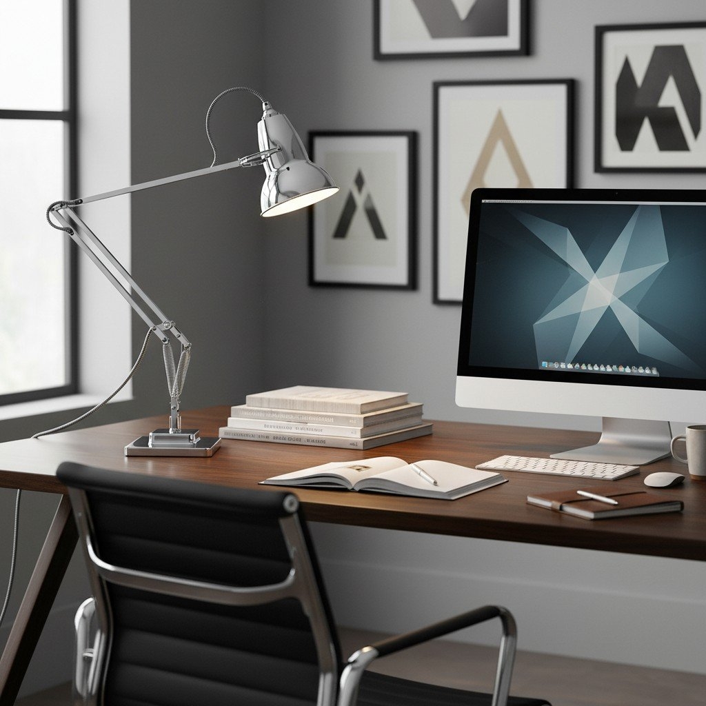 Modryx Adjustable Desk Lamp - Vintage Industrial Metal for Office T555