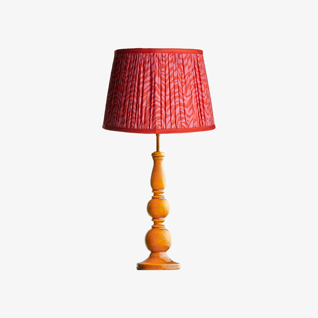 Grainora Table Lamp - Wooden Base with Fabric Shade for Living T568