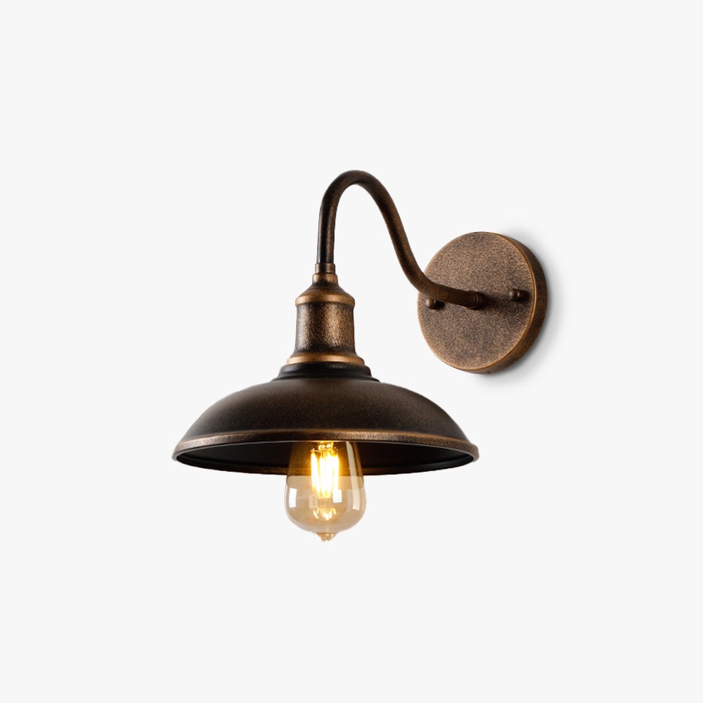 Retro Industrial Bowl Shaped Outdoor Waterproof Wall Light G04
