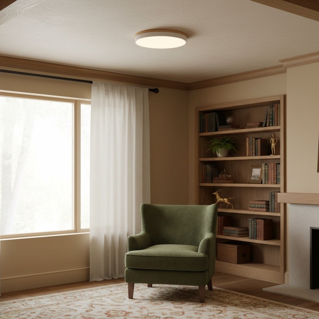Cielora Round Flush Mount Ceiling Lamp Minimal Profile - Modern Interior Decor T509