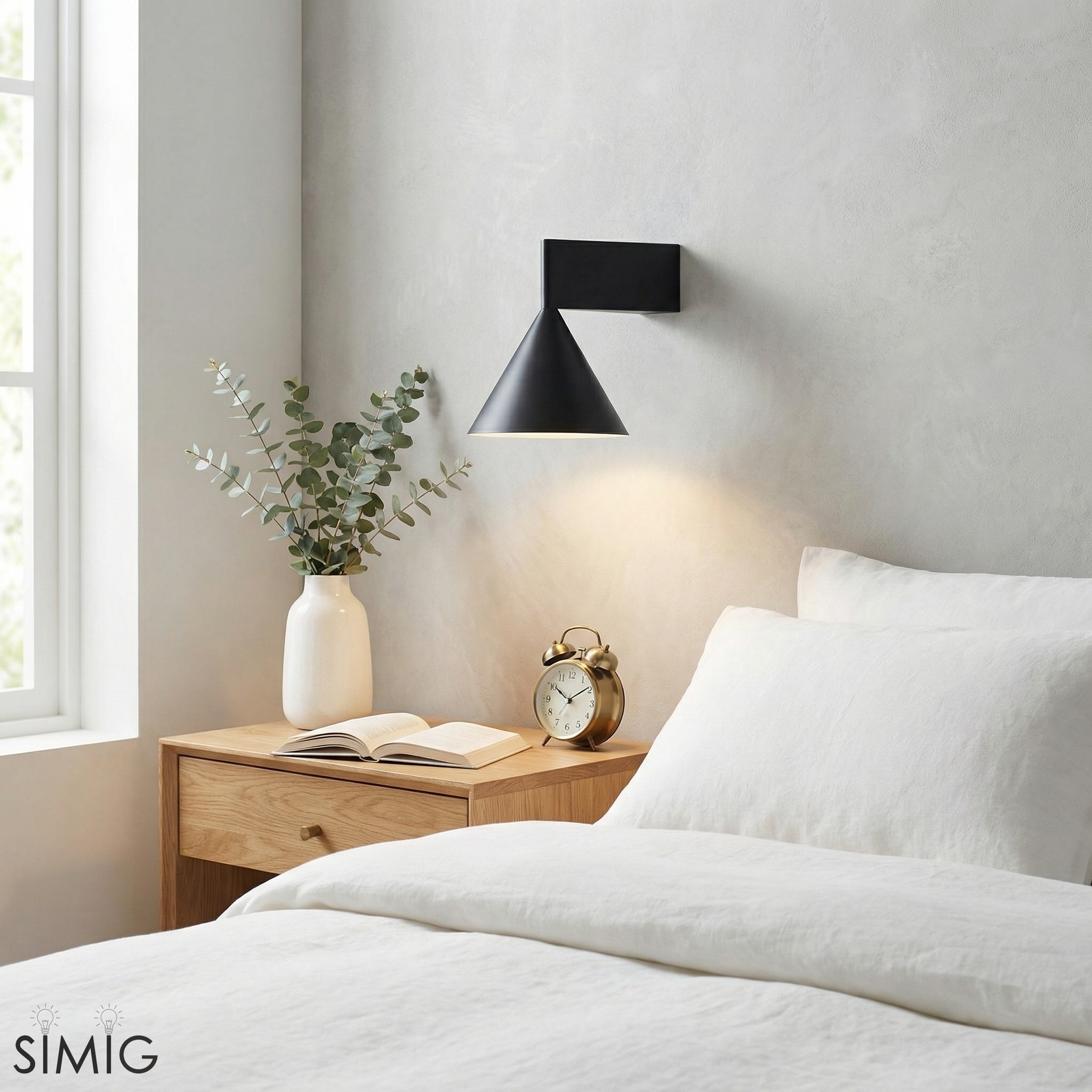 Metorq Sculptural Cone Wall Lamp - Minimal Wall Sconce for Entryway T1197