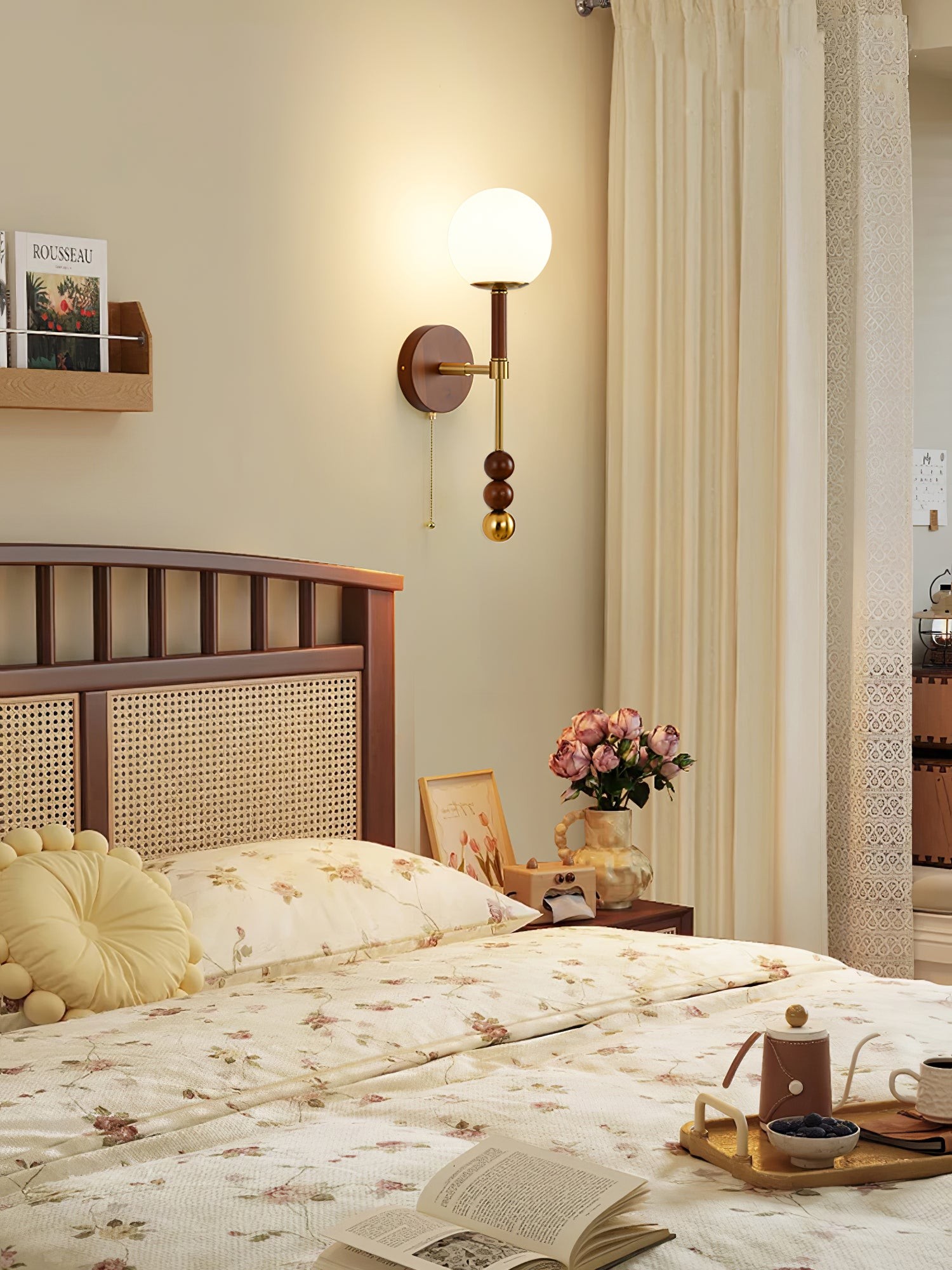 Retro Solid Wood Series Wall Lamp M419