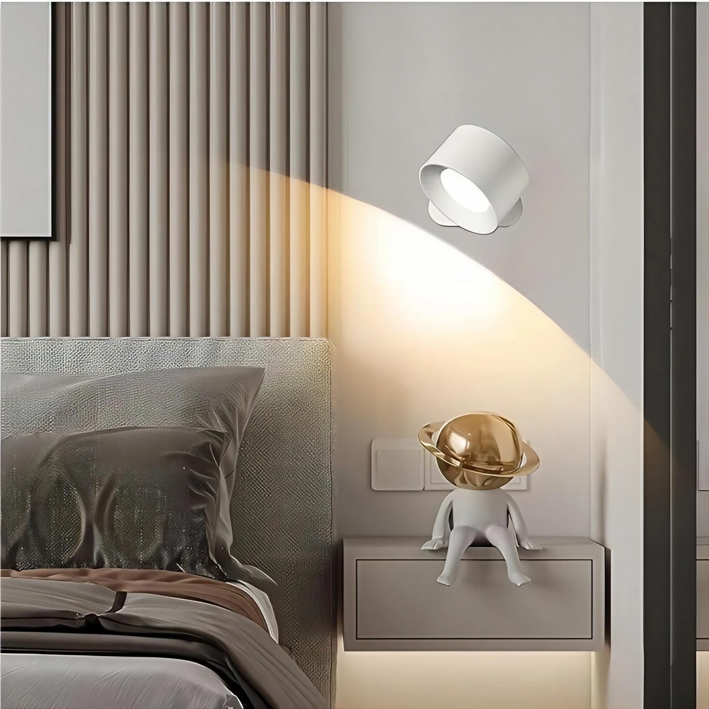 Wireless Rotatable LED Bedside Reading Wall Lamp S58