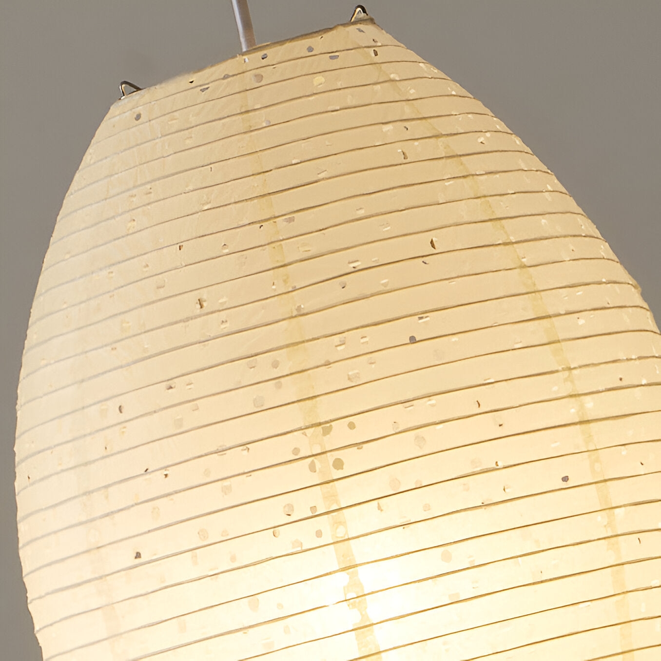 Traditional Japandi Wabi-Sabi Elliptical Paper Pendant Light T2166