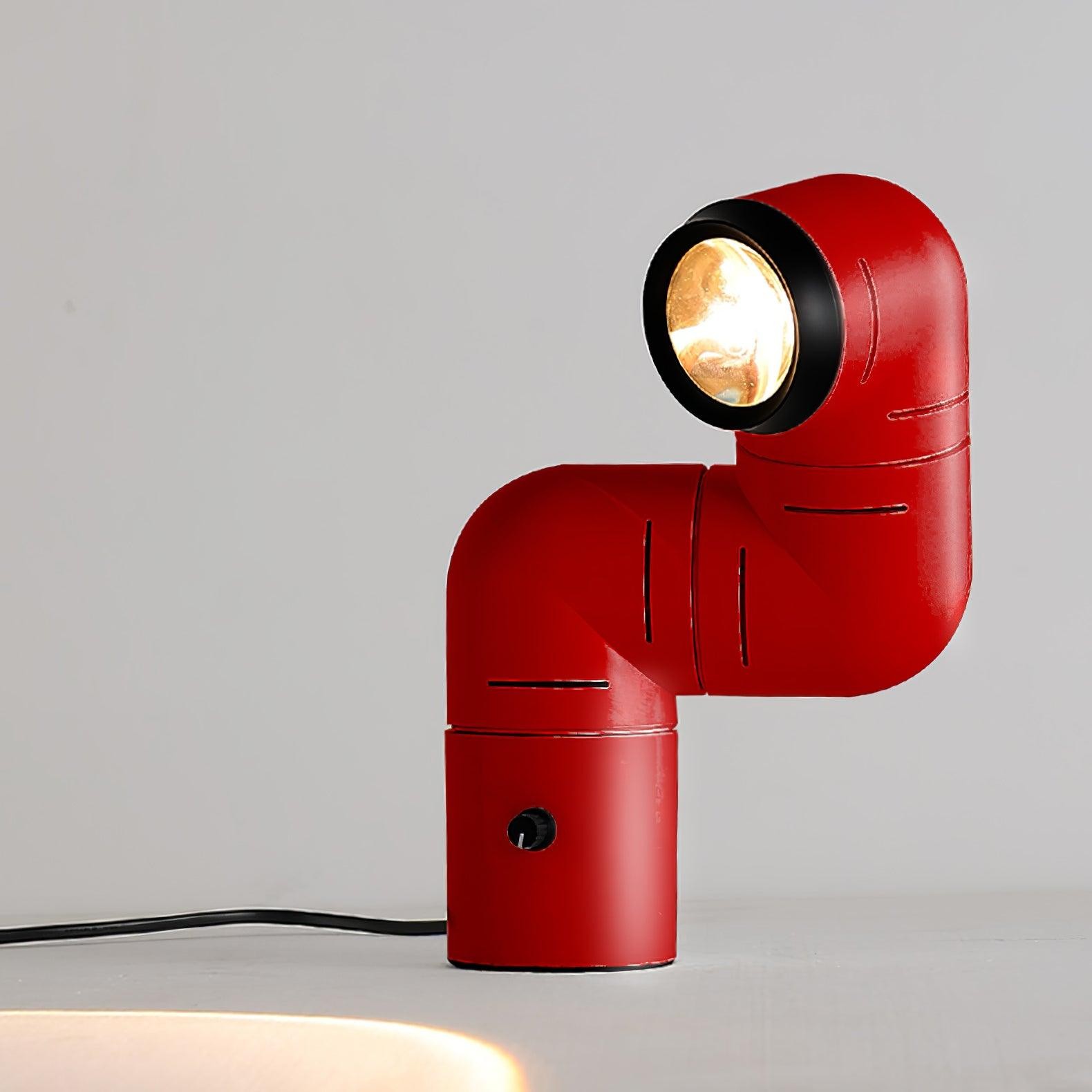 Red Tubular Table Lamp Suitable For Bedroom M504