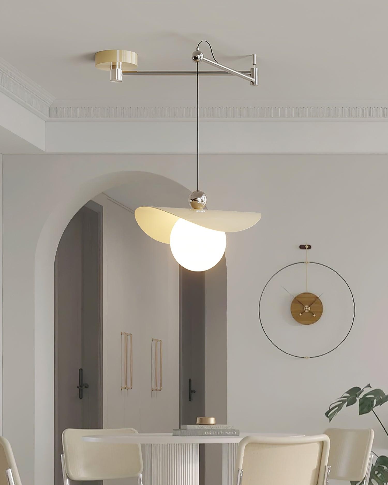 Simple Adjustable Metal Swing Arm Pendant Lamp G13