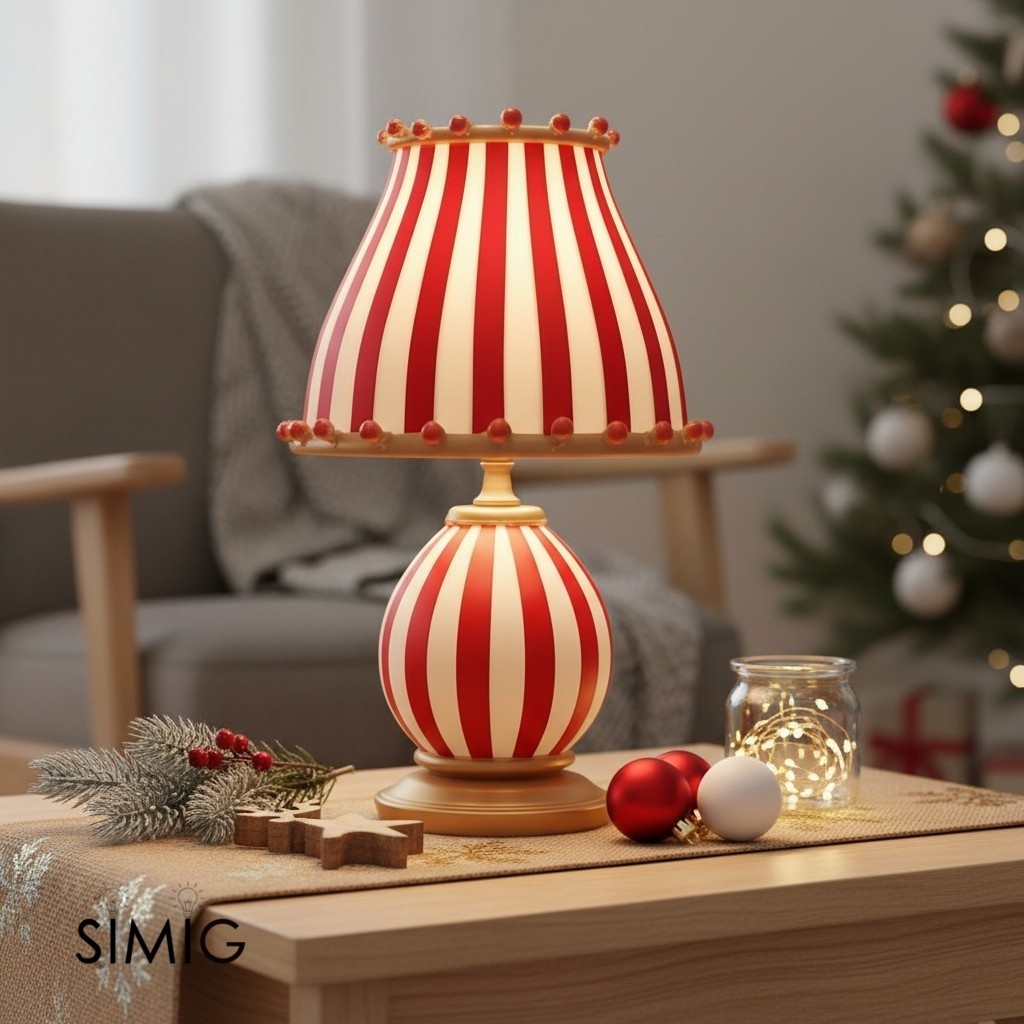 Festilo Circus-Style Metal Table Lamp — Vintage Living Room Accent S278