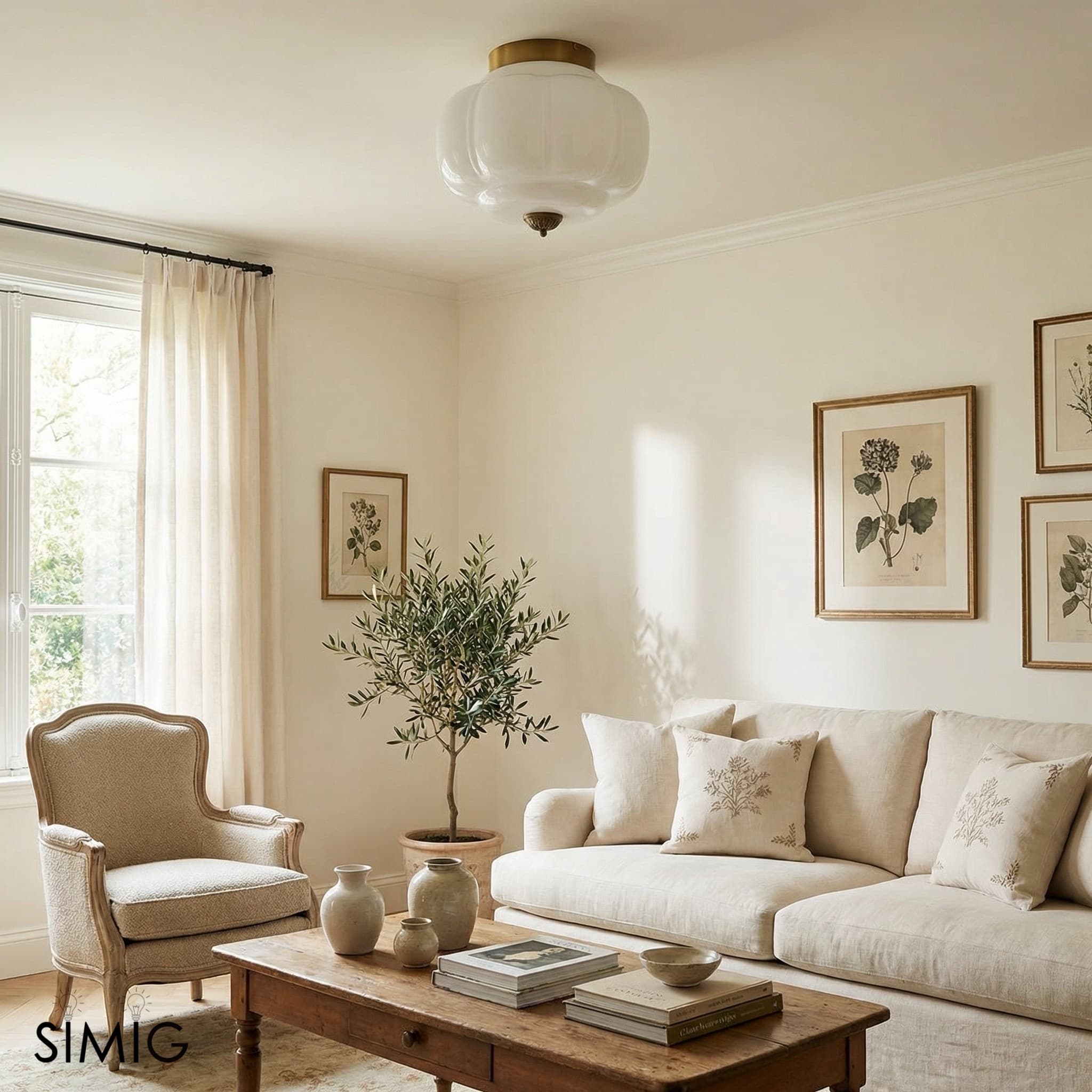 Eloise Lantern Style Semi Flush Light - Classic Charm for Interiors T287