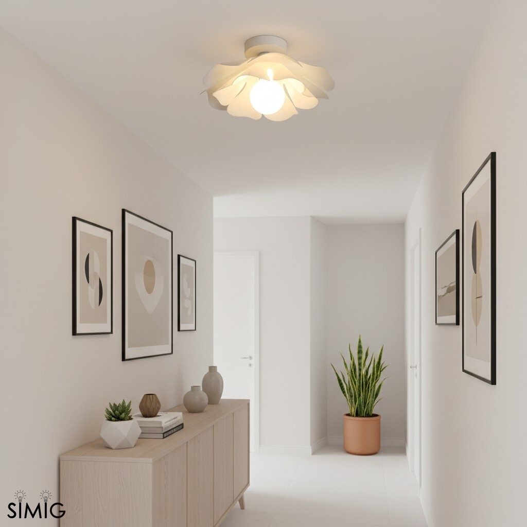 Layered Petal Ceiling Light - Modern Acrylic and Iron for Bedroom S401