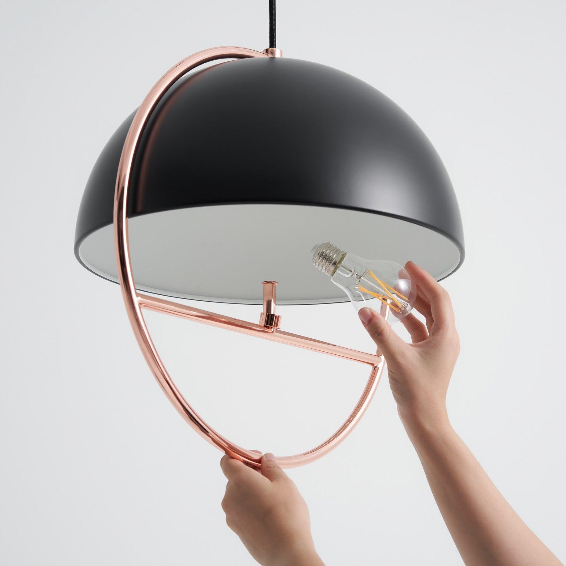 Nordic Hemispherical Ring Metal Pendant Lamp M448