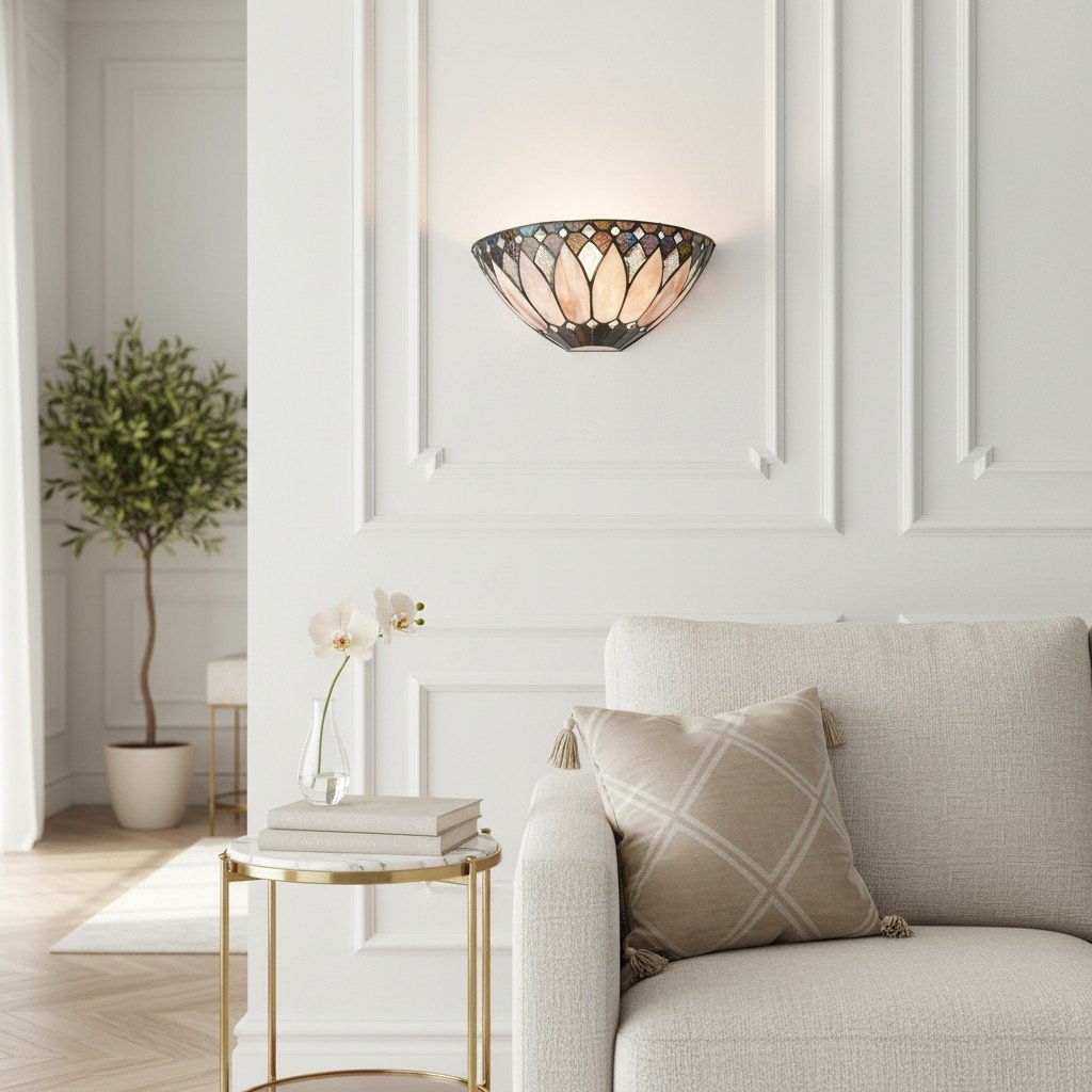 TF Brooklyn Bevelled Glass Wall Light - Stylish Art Deco Wall Sconce for Hallway T639