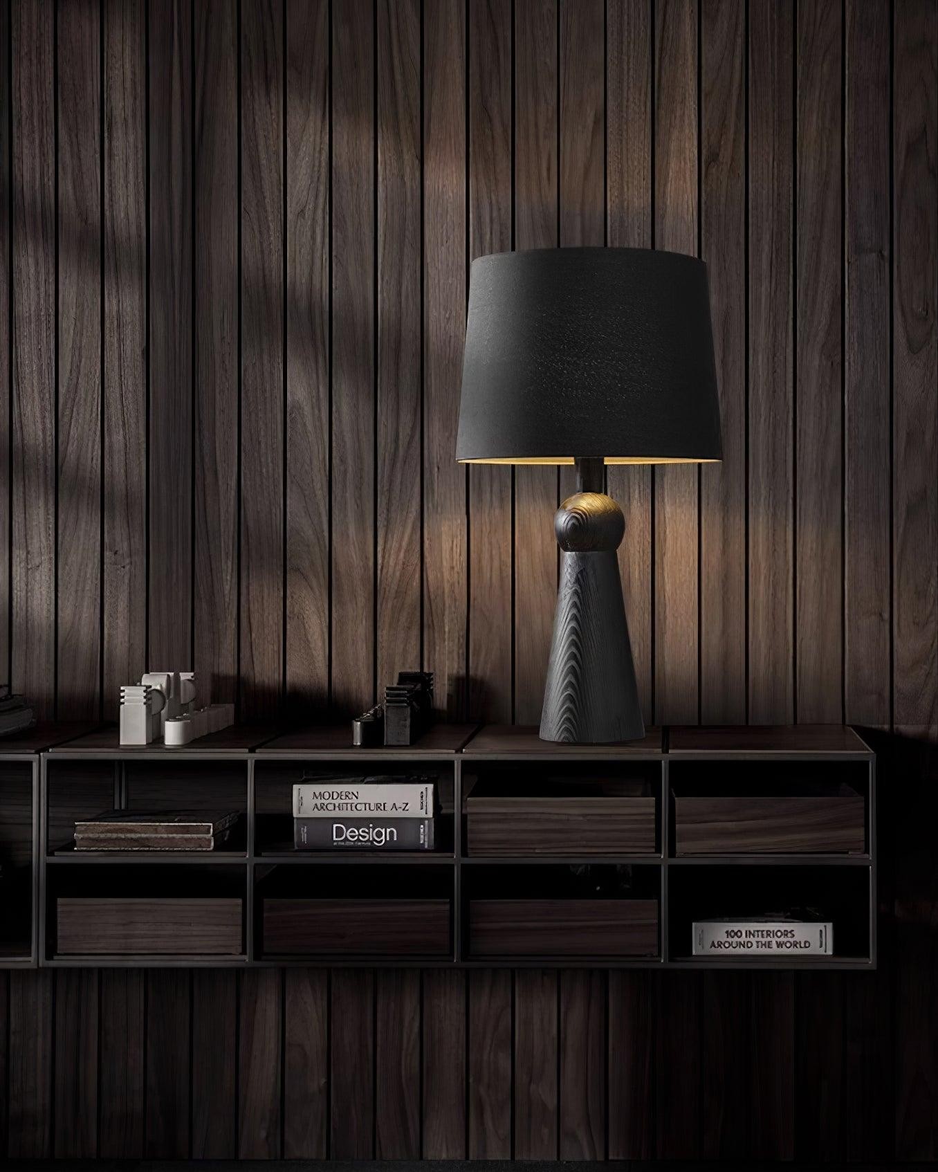 Nordic Retro Solid Wood Fabric Table Lamp M572