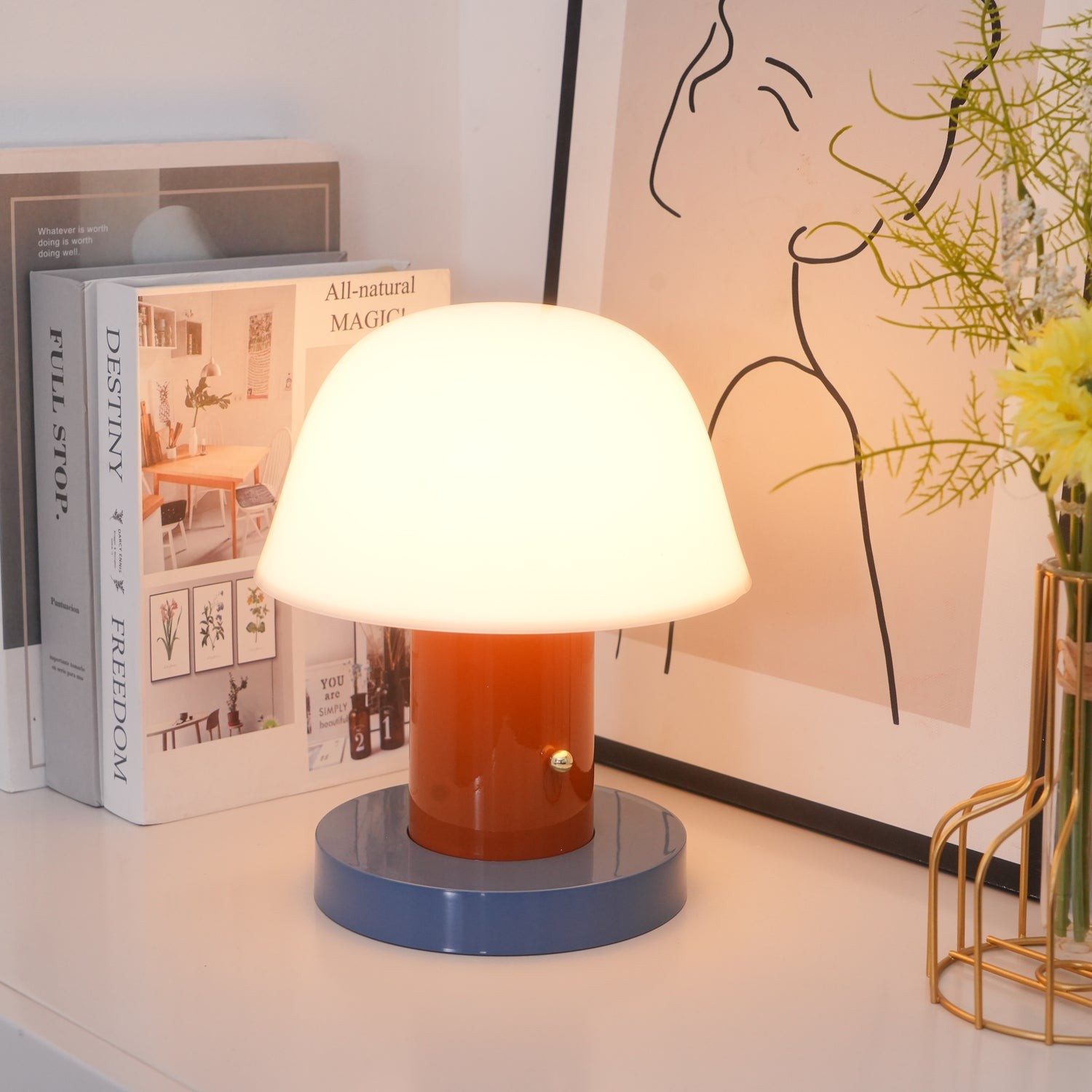Minimalist Mushroom Cordless Table Lamp M528