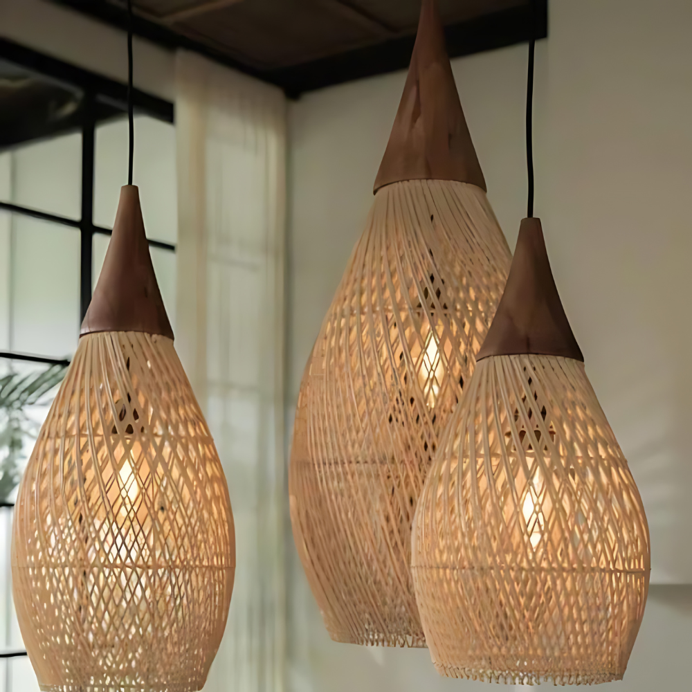 Handmade Rattan Tapestry Pendant Light T2063