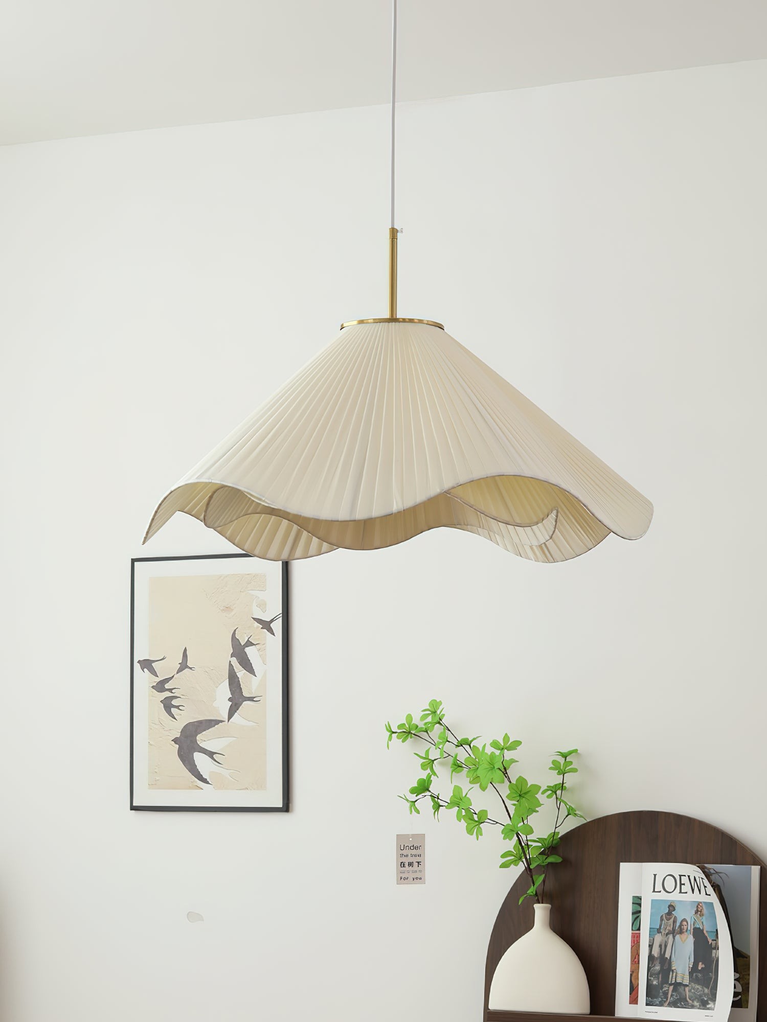 Nordic Cream Style Floral Pendant Lamp M458