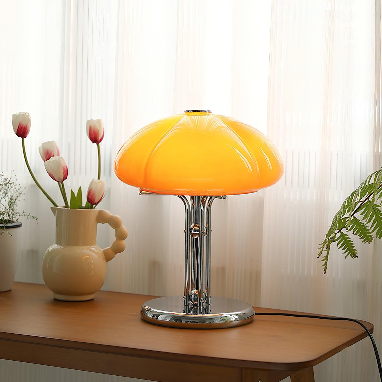 High-Grade Bedroom Bedside Mushroom Glass Table Lamp M175