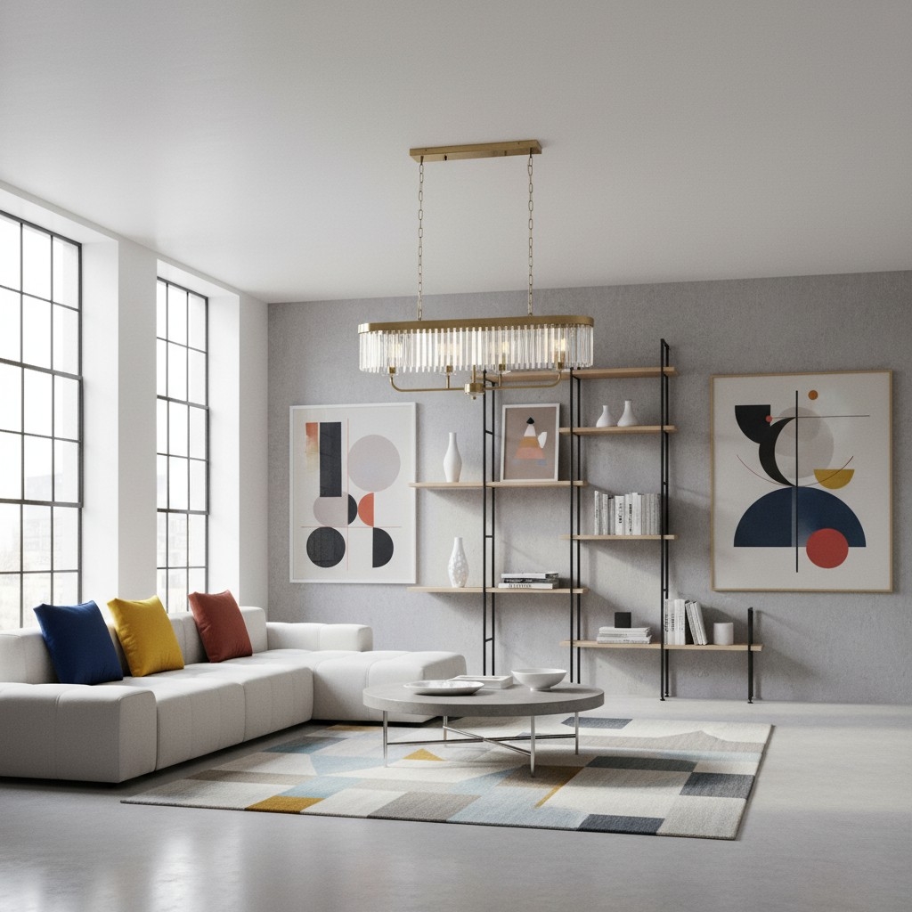 Beveline 4-Light Linear Ceiling Pendant With Cut Faceted Glass - Sleek Metal Frame For Dining T858
