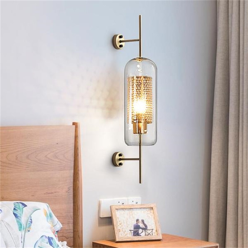 Vintage Modern Chiswick Glass Wall Lights for Bedside Living Room