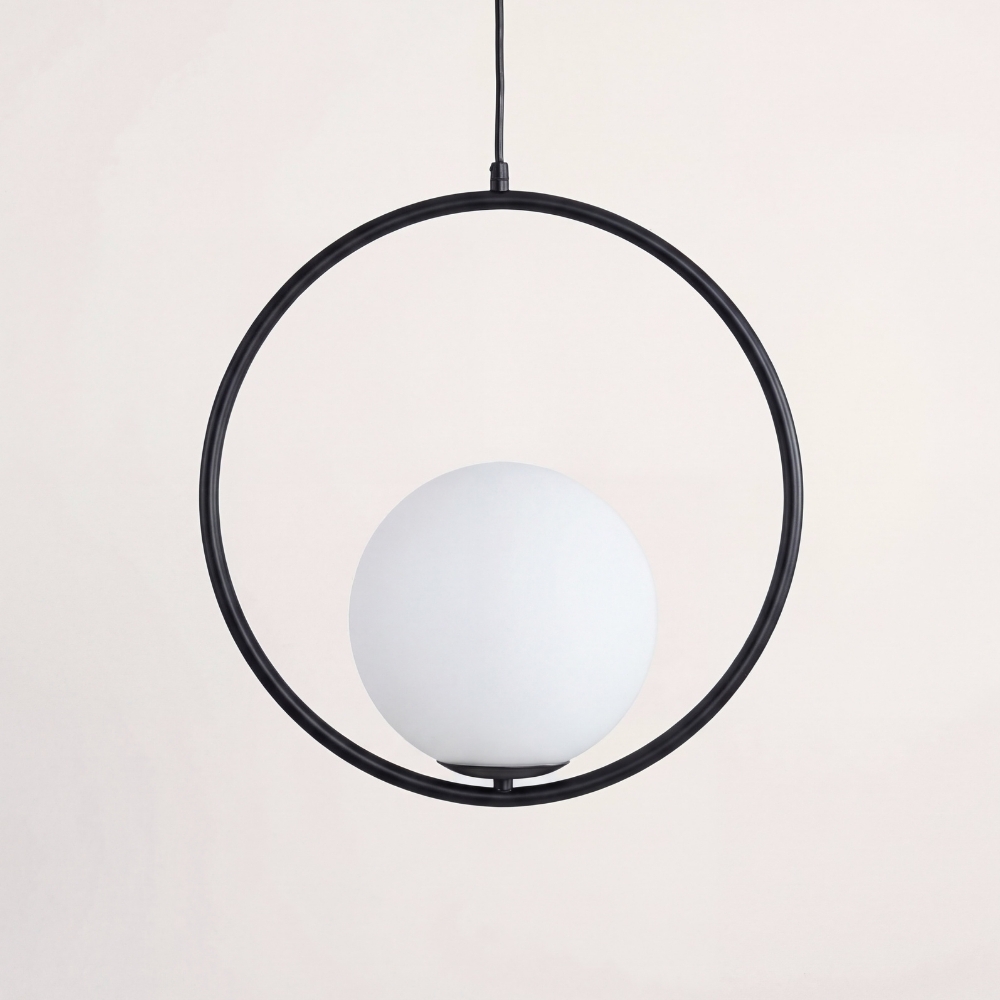 Lunectra Modern Pendant Light Geometric Design - Contemporary Hanging Lamp for Living Room T1177