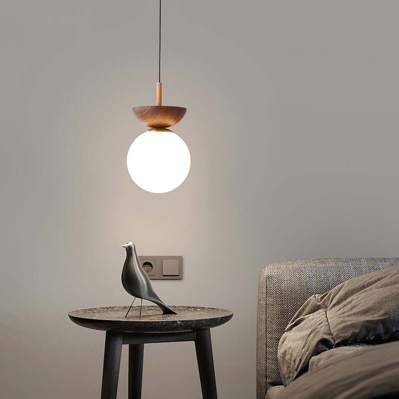 Nordic Semi Wooden Pendant Light S63