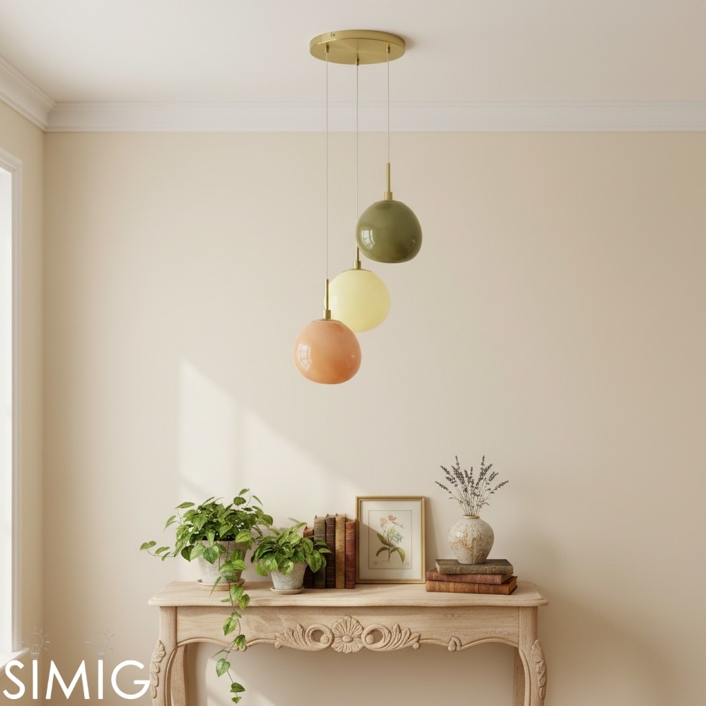 Pastel Multi-Shade Pendant - Chic Cluster Hanging Lamp for Bedroom T420