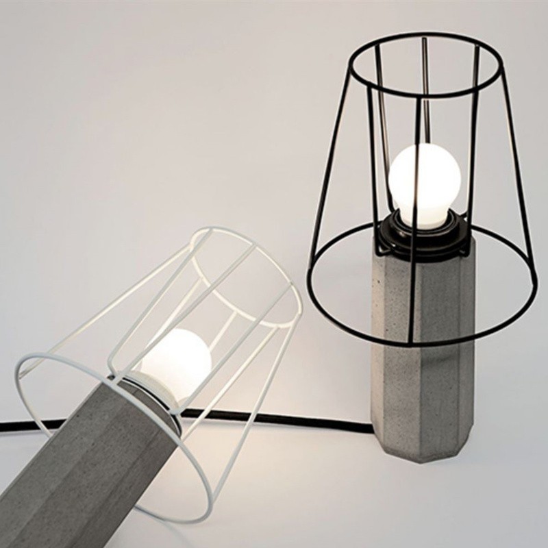 Trapezium Cement Table Lamp