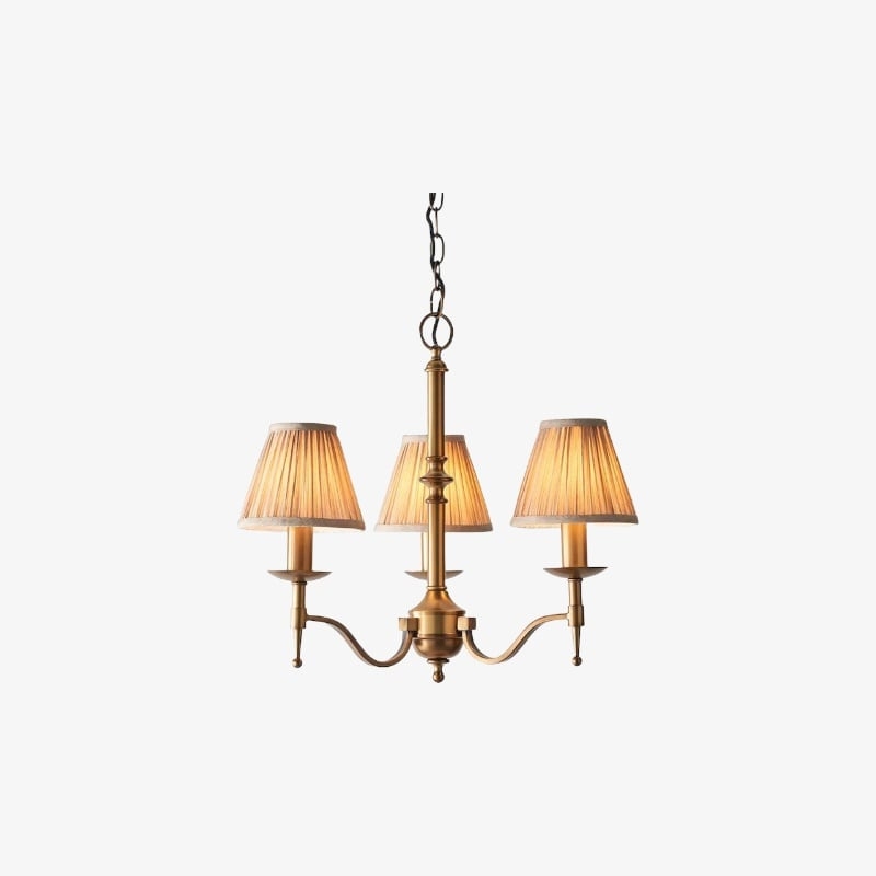 Tela Timeless Classic Elegant Multi Arm Stanford Chandelier - Metal Fabric Lighting for Living Room T820