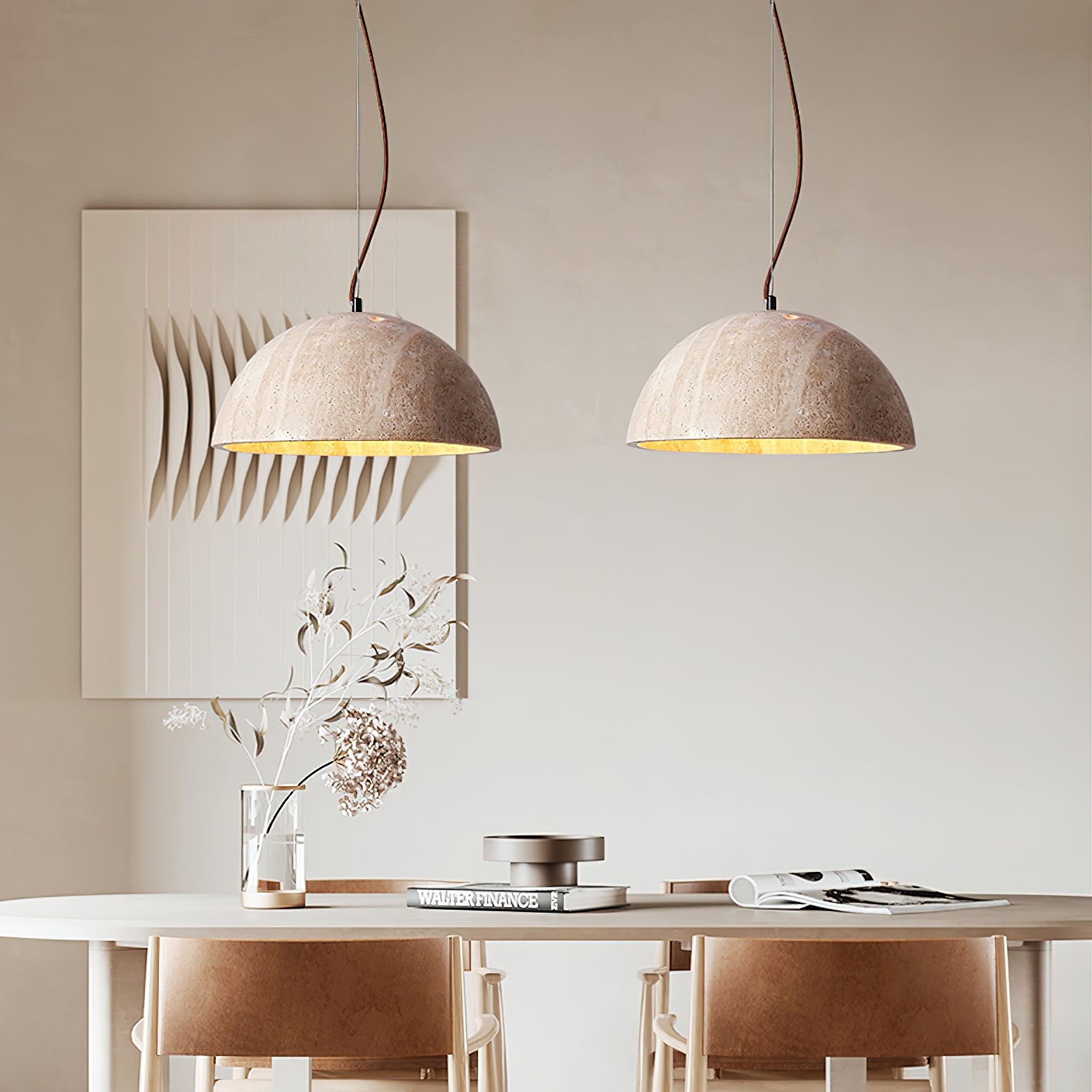 Split Sphere Pendant Light Sculptural Modern - Dining Room Lighting M560