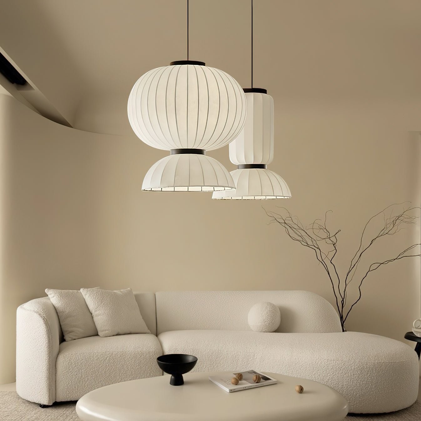 Mulberry Silk Lantern Pendant Light M433