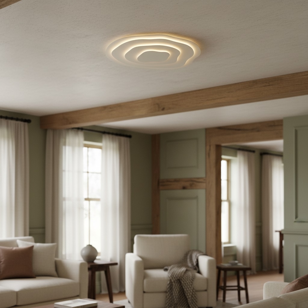 Aeris Mimir Wave-Form Acrylic Ceiling Light Modern Minimalist Surface Mount Lamp Living Room Bedroom T812