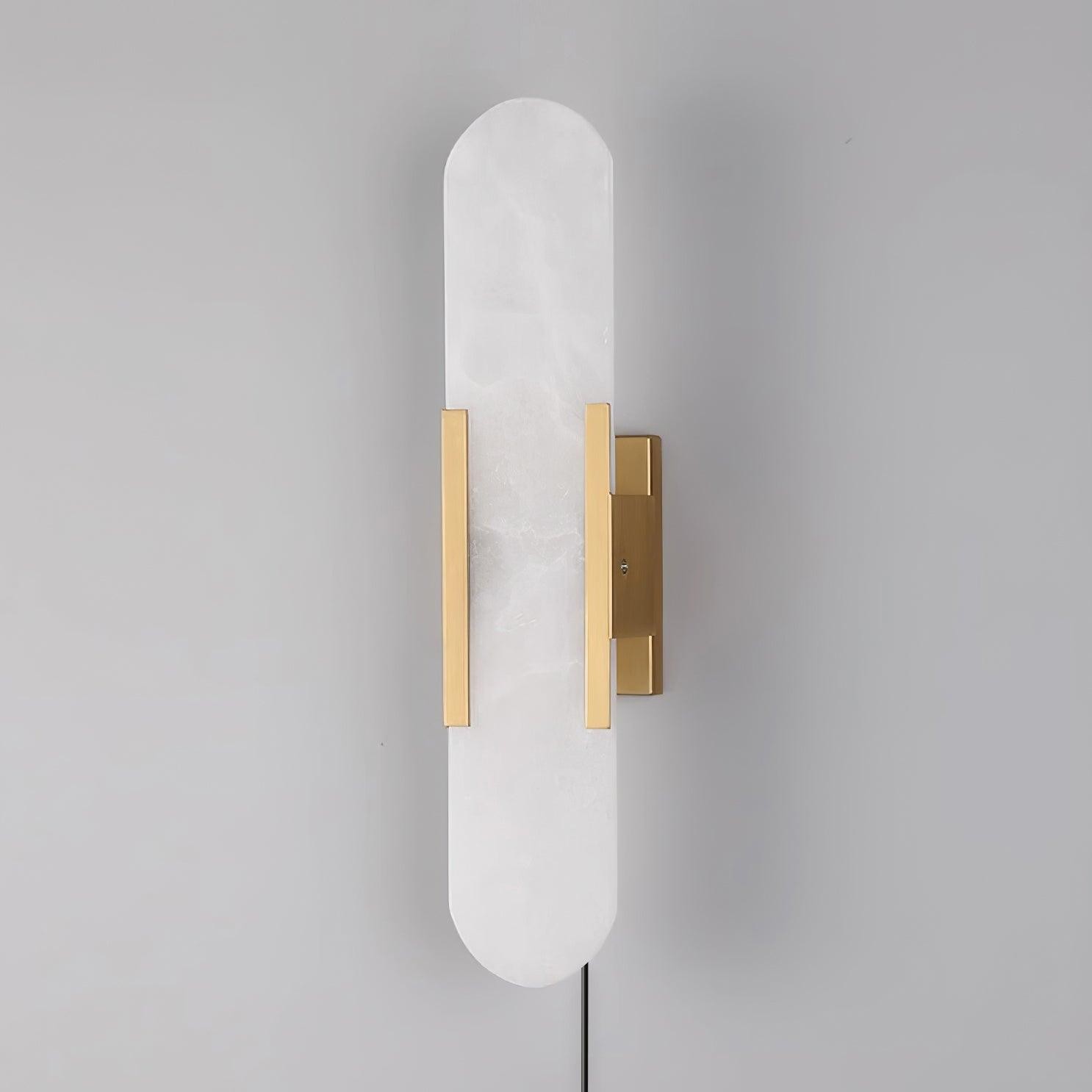 Alabaster Elongated Plug In Wall Lamp M135
