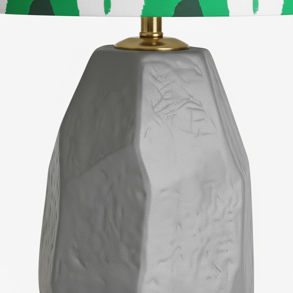 Arivane Decorative Ceramic Lamp - Fabric Shade Side Table Light T1183