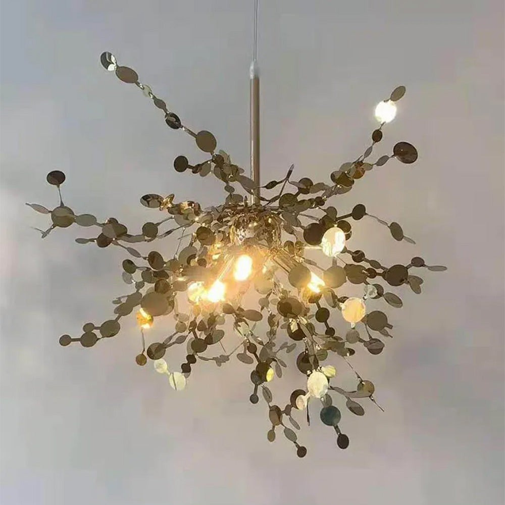Modern Creative Decorative Leaf Stainless Steel Pendant Light M58