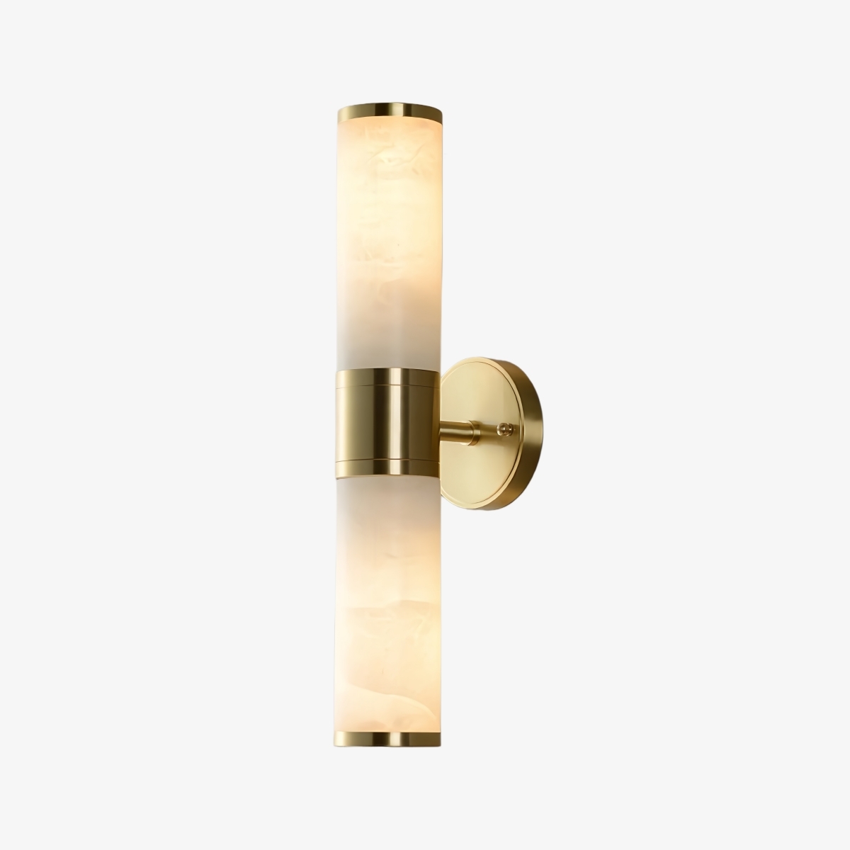 Nexorae Modern Alabaster Wall Lamp Sculptural Vertical Design For Living Room Bedroom Hallway T1136