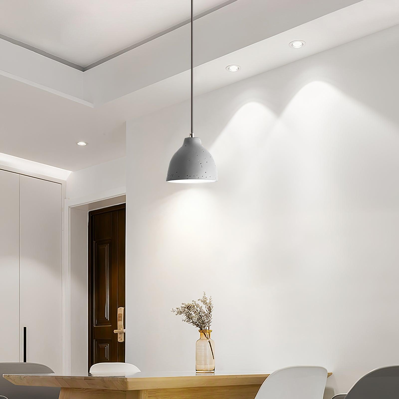 Modern Minimalist Industrial Resin Bowl LED Pendant Light M327