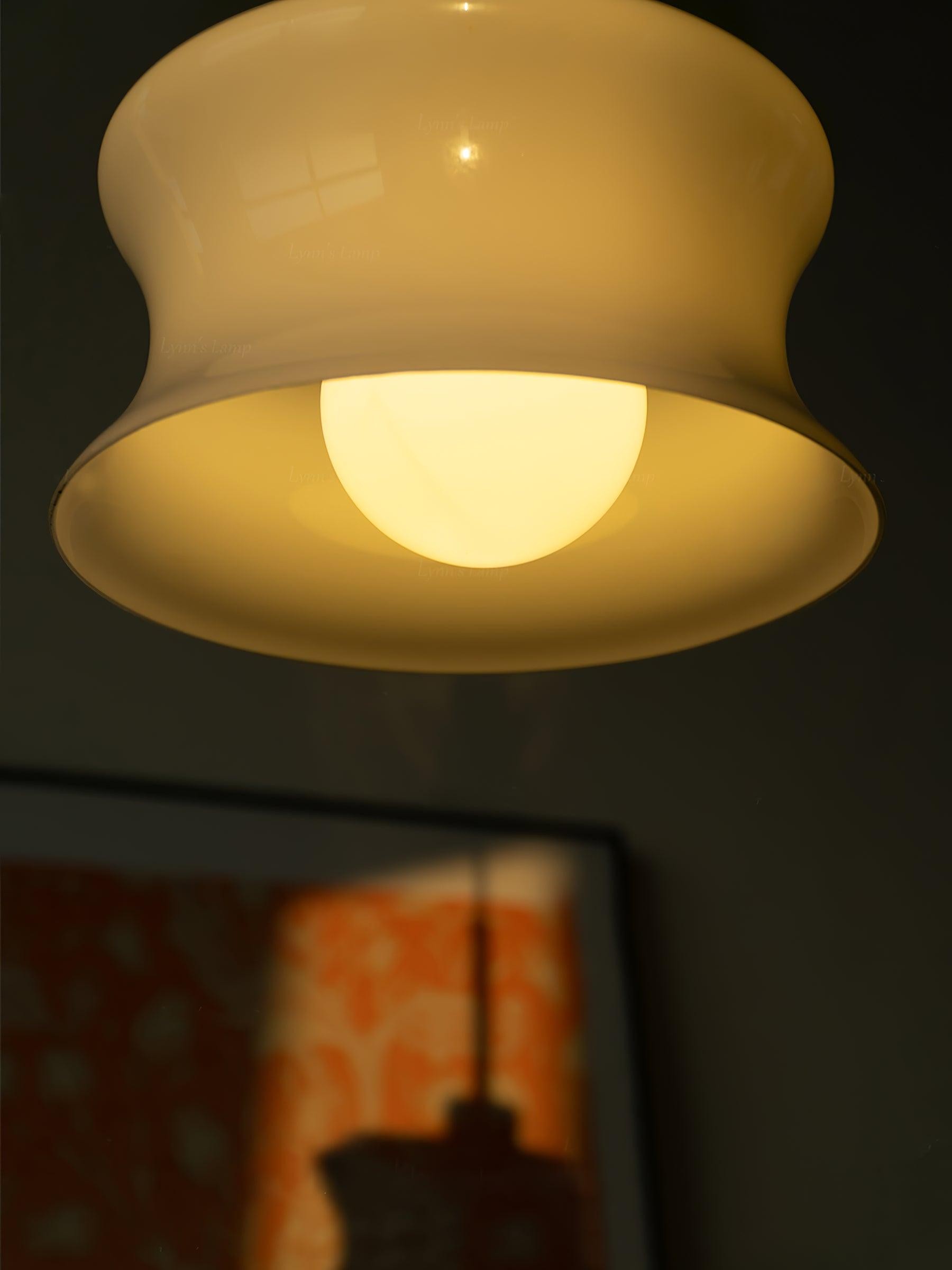French Vintage Glass Window Pendant Lamp M392