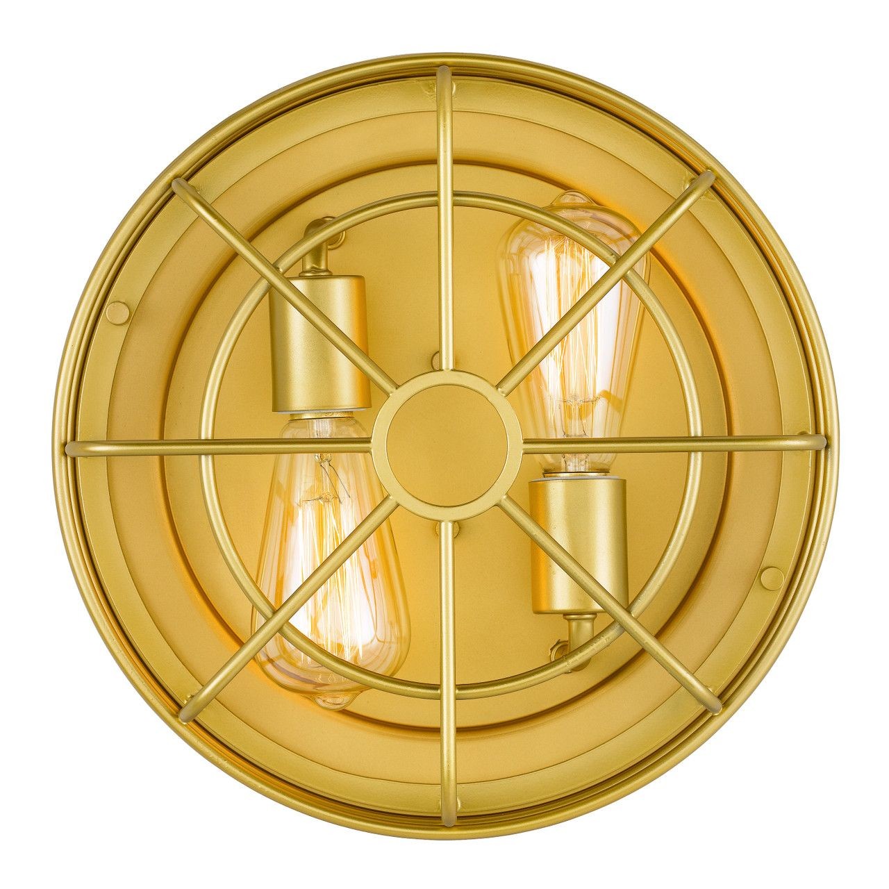 Industrial Flush Mount Metal Cage Round Ceiling Light S146