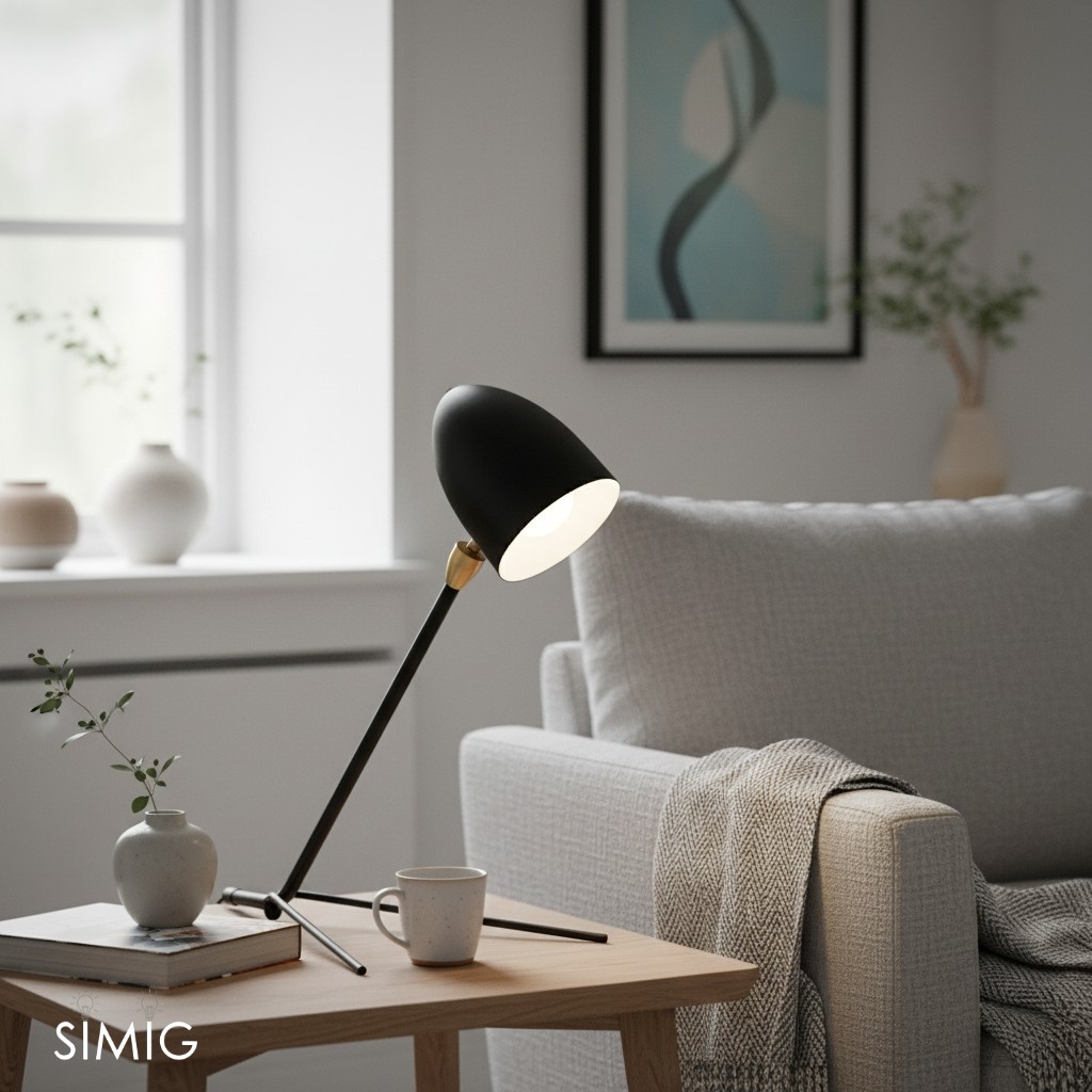 Solavo Tripod Table Lamp - Modern Minimalist Metal Design for Desk